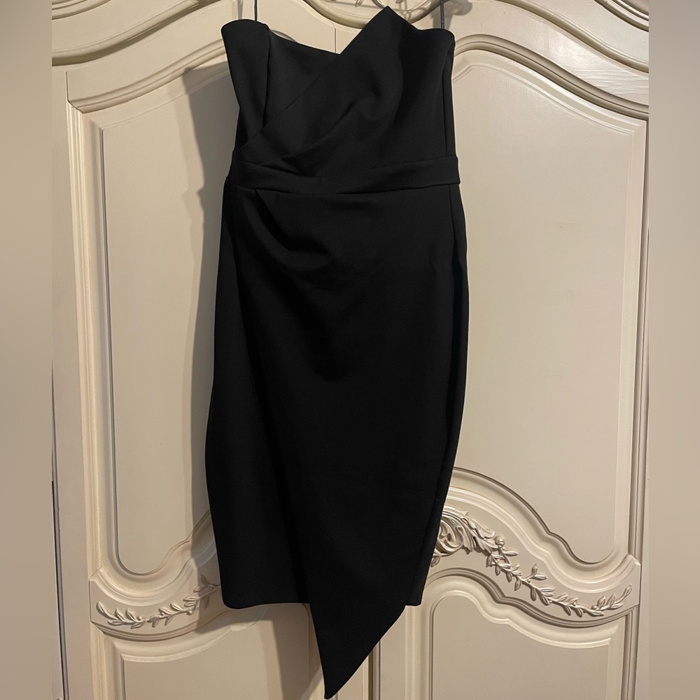 Black midi Fashion Nova cocktail/holiday Dress Size L